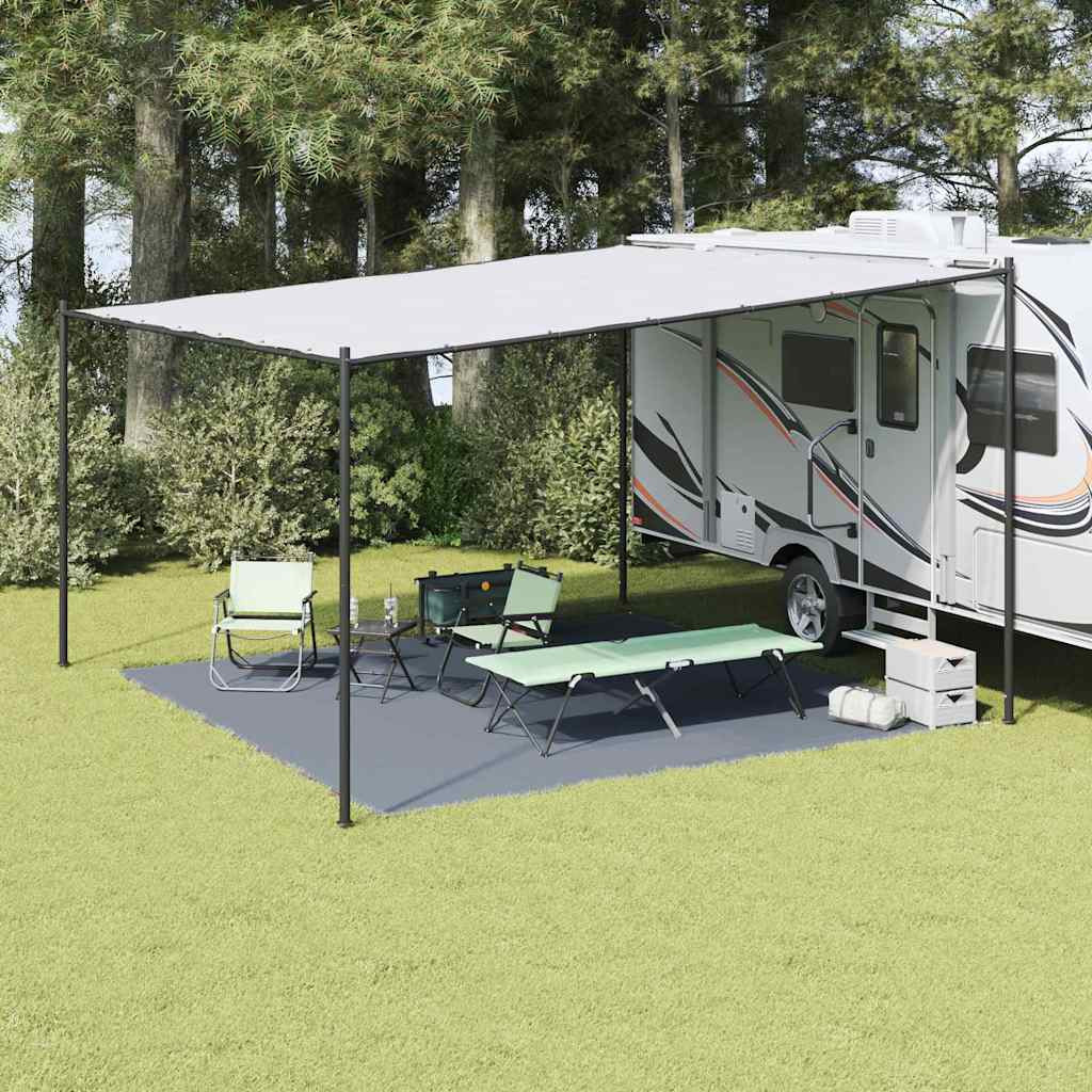 vidaXL Zeltteppich Blau und Grau 400 x 400 cm Polyethylen