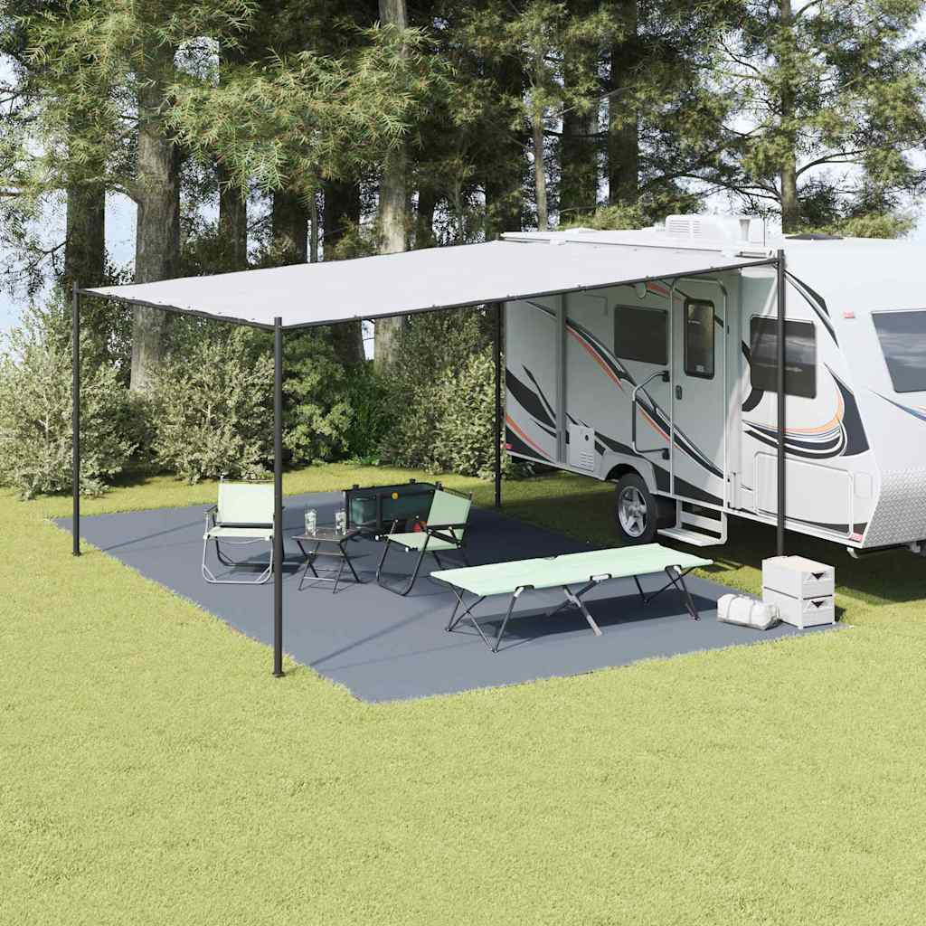 vidaXL Zeltteppich Blau und Grau 700 x 400 cm Polyethylen