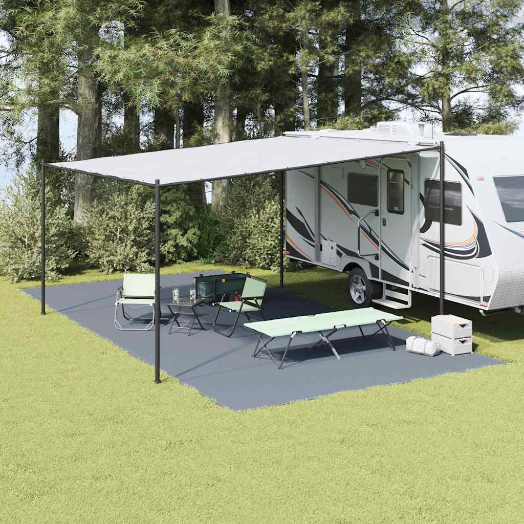 vidaXL Zeltteppich Blau und Grau 800 x 400 cm Polyethylen
