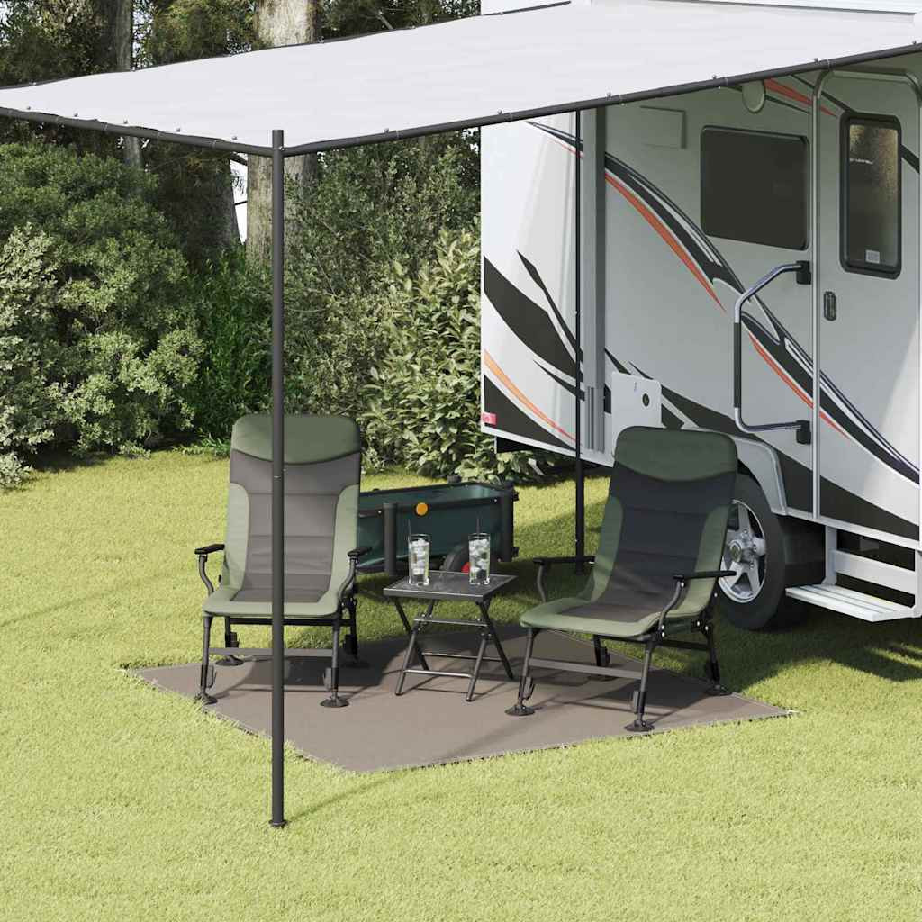 vidaXL Zeltteppich Hellgrau 200 x 200 cm Polyethylen