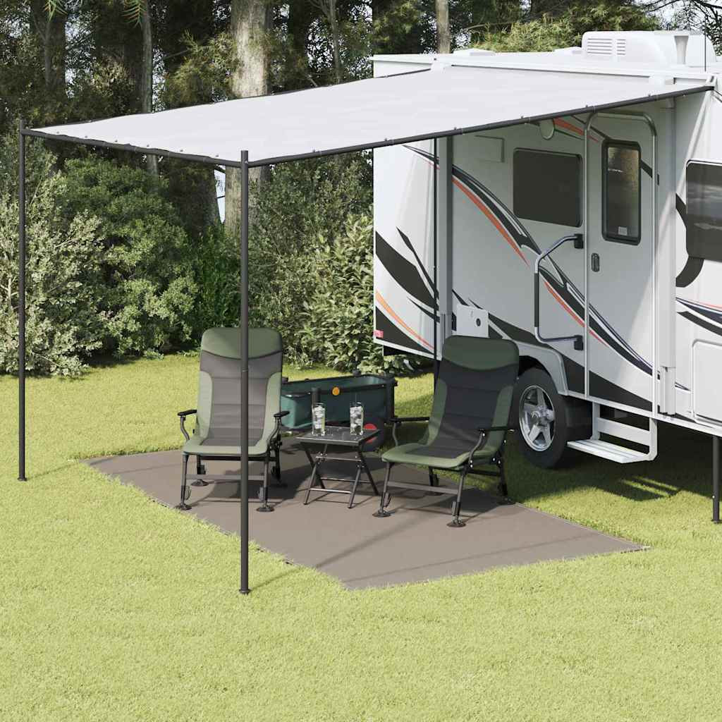 vidaXL Zeltteppich Hellgrau 400 x 200 cm Polyethylen