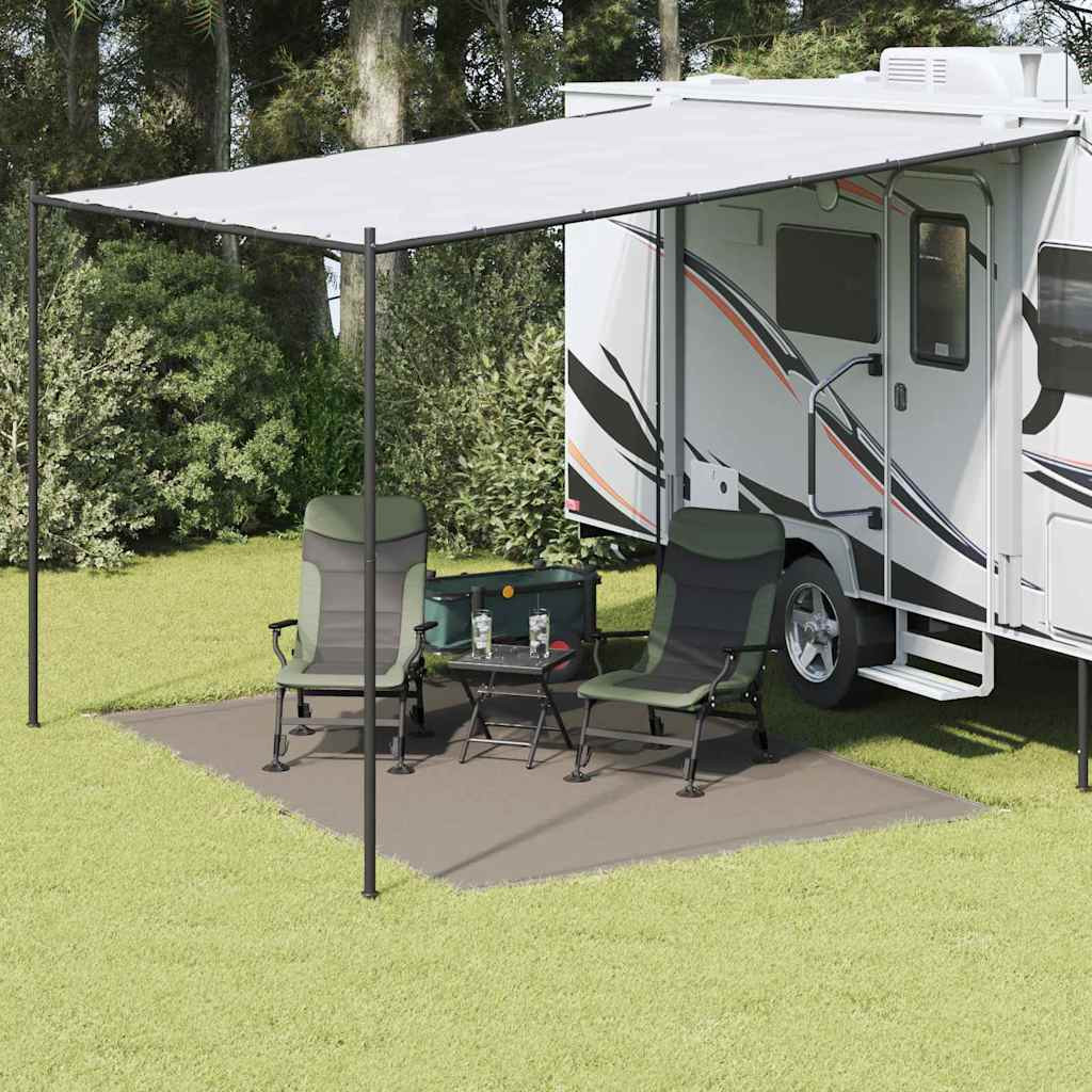 vidaXL Zeltteppich Hellgrau 350 x 250 cm Polyethylen