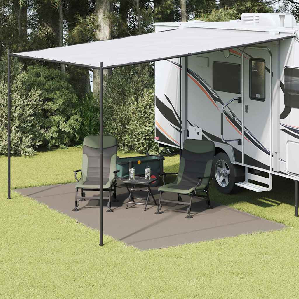 vidaXL Zeltteppich Hellgrau 450 x 250 cm Polyethylen