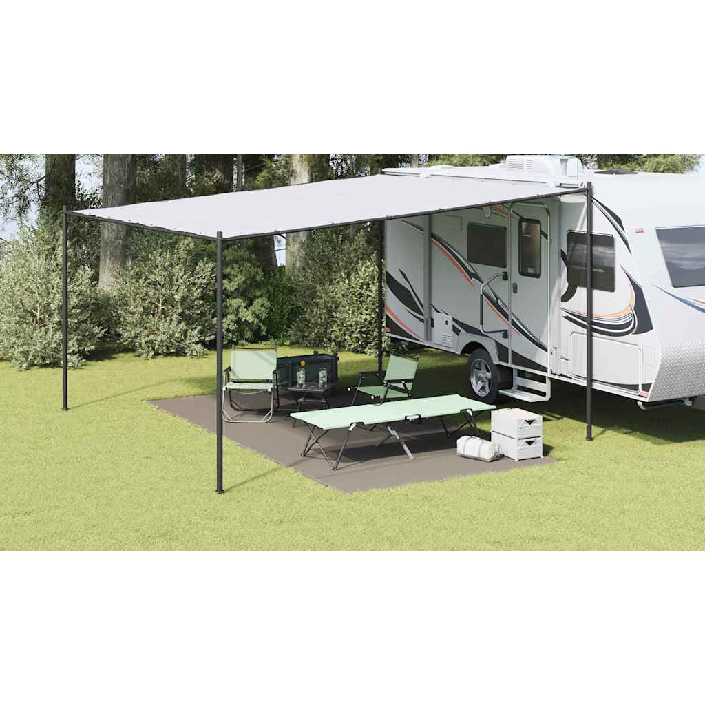 vidaXL Zeltteppich Hellgrau 500 x 250 cm Polyethylen