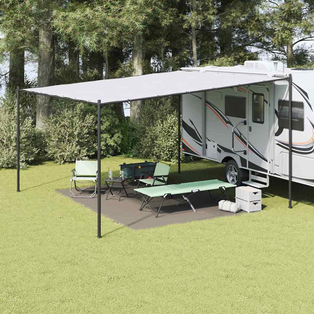 vidaXL Zeltteppich Hellgrau 400 x 300 cm Polyethylen