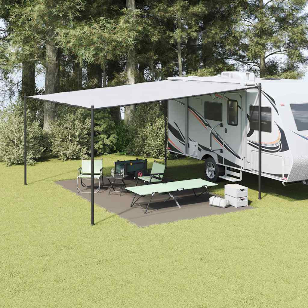 vidaXL Zeltteppich Hellgrau 500 x 300 cm Polyethylen