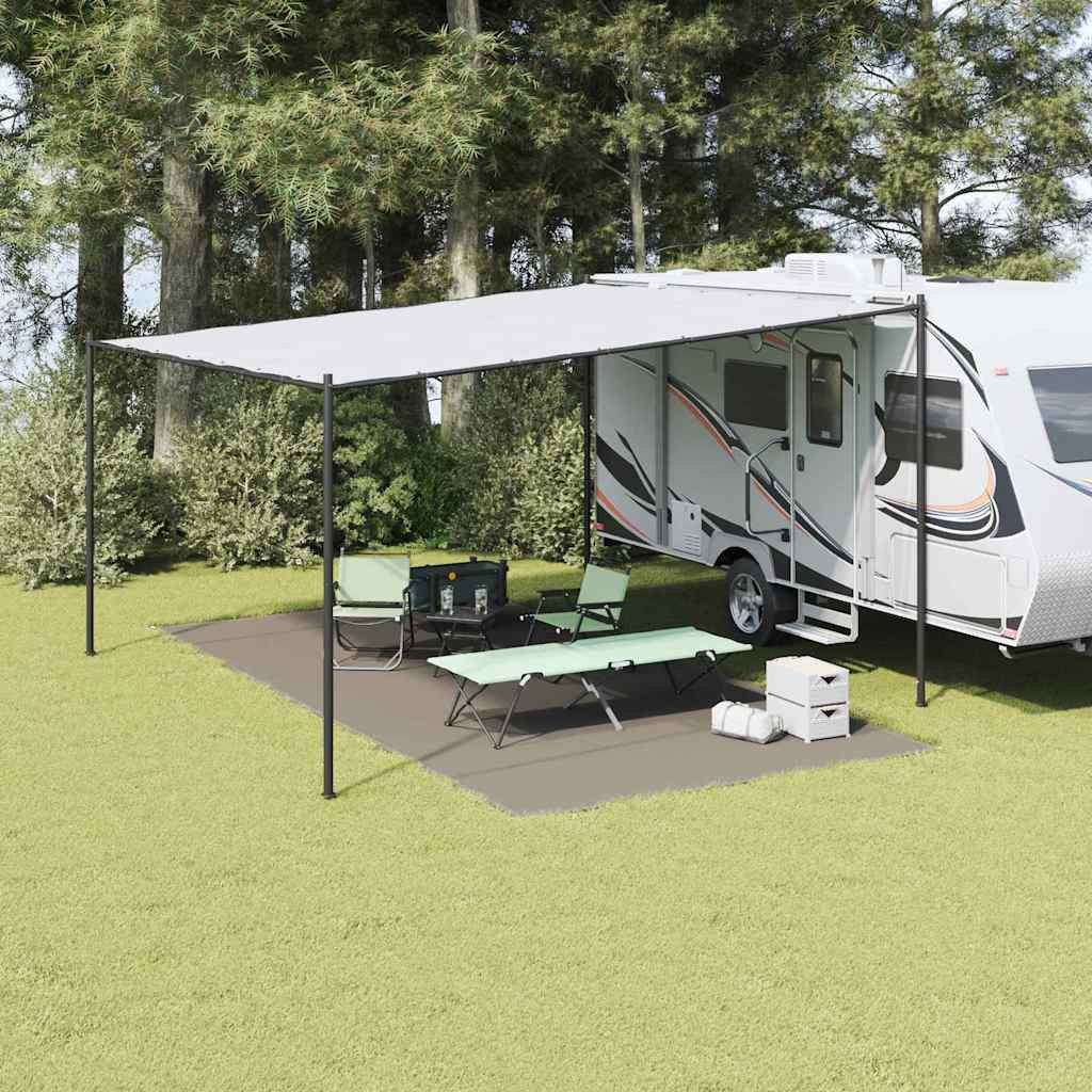 vidaXL Zeltteppich Hellgrau 600 x 300 cm Polyethylen