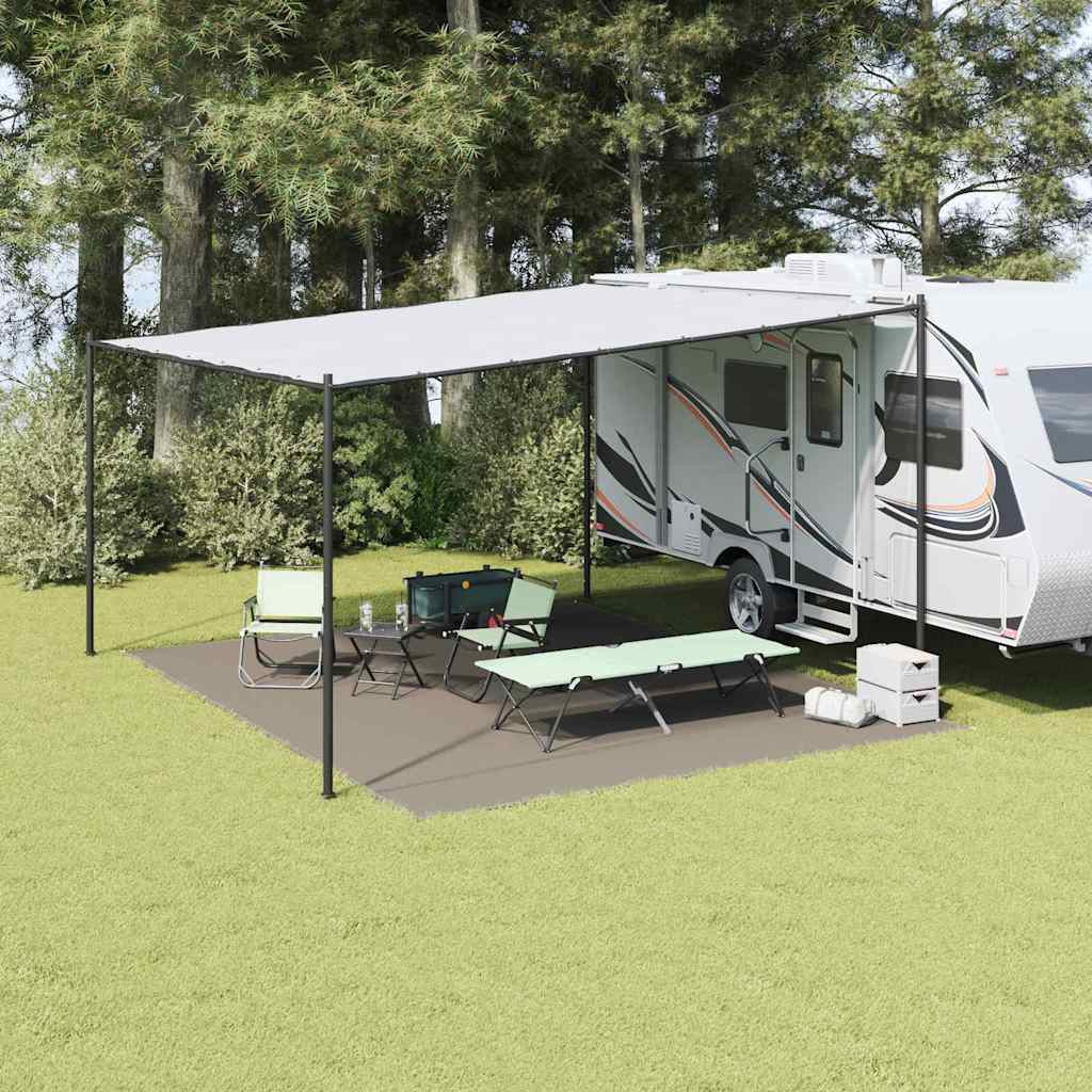 vidaXL Zeltteppich Hellgrau 500 x 400 cm Polyethylen
