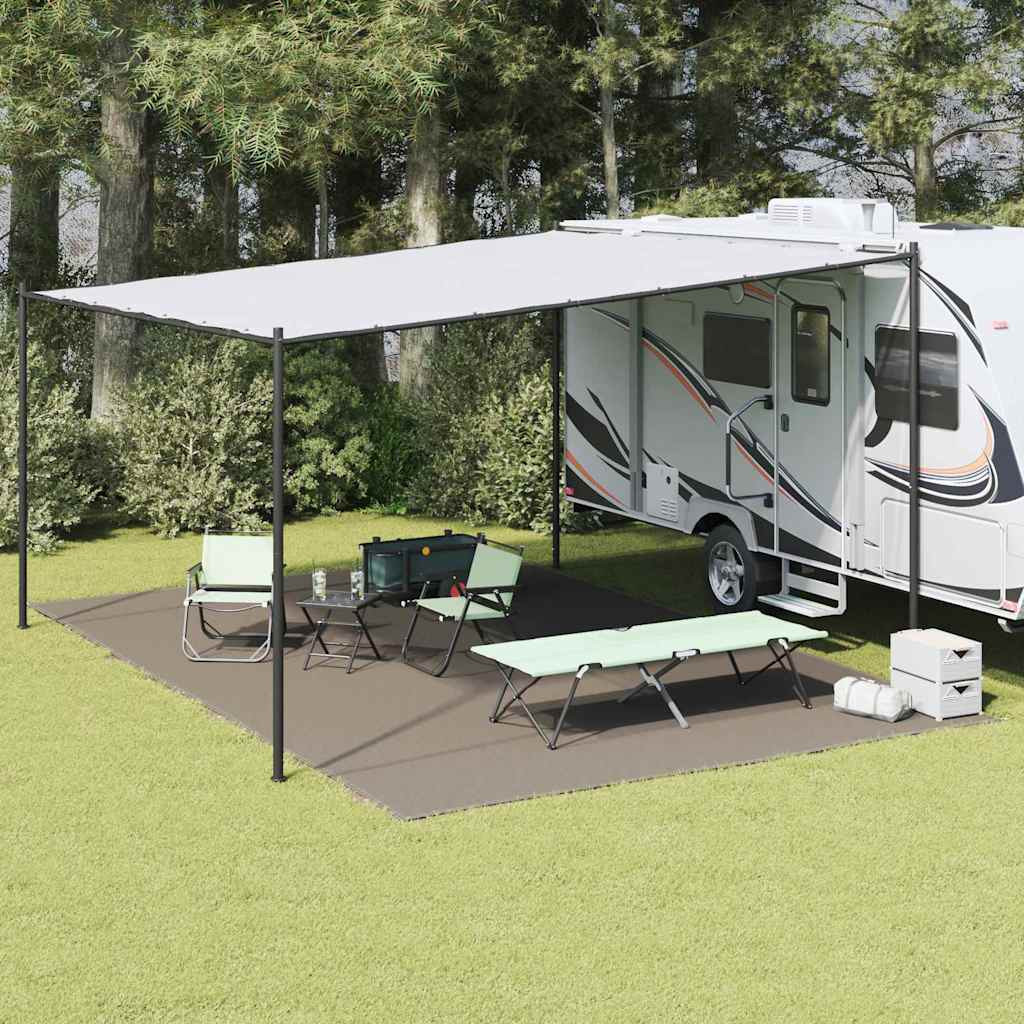 vidaXL Zeltteppich Hellgrau 600 x 400 cm Polyethylen