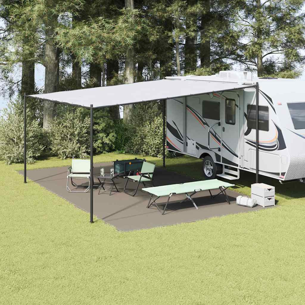 vidaXL Zeltteppich Hellgrau 700 x 400 cm Polyethylen