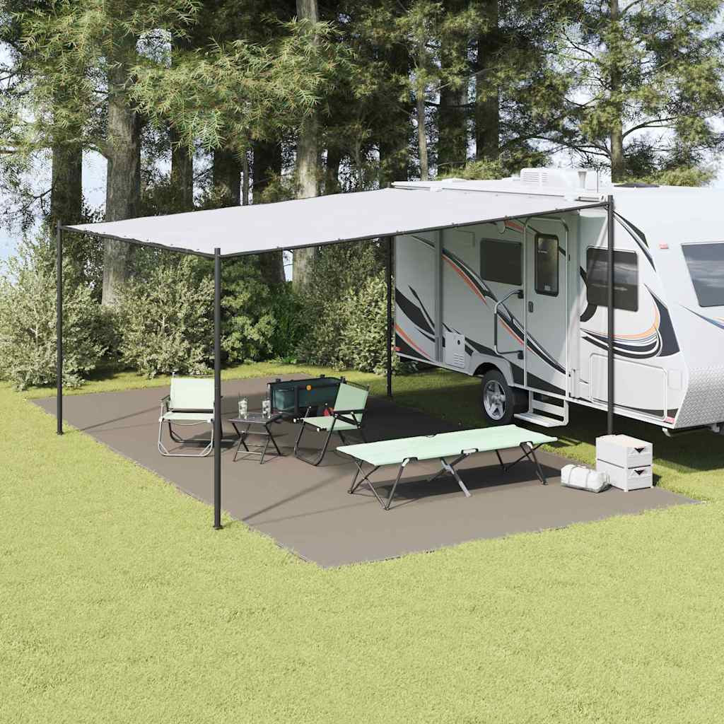 vidaXL Zeltteppich Hellgrau 800 x 400 cm Polyethylen