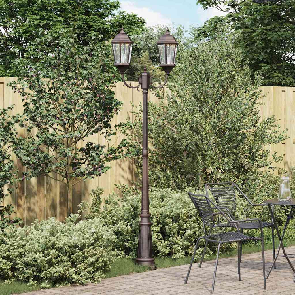 vidaXL Garten-Licht Bronze 68 x 20 x 235 cm Aluminium und Glas