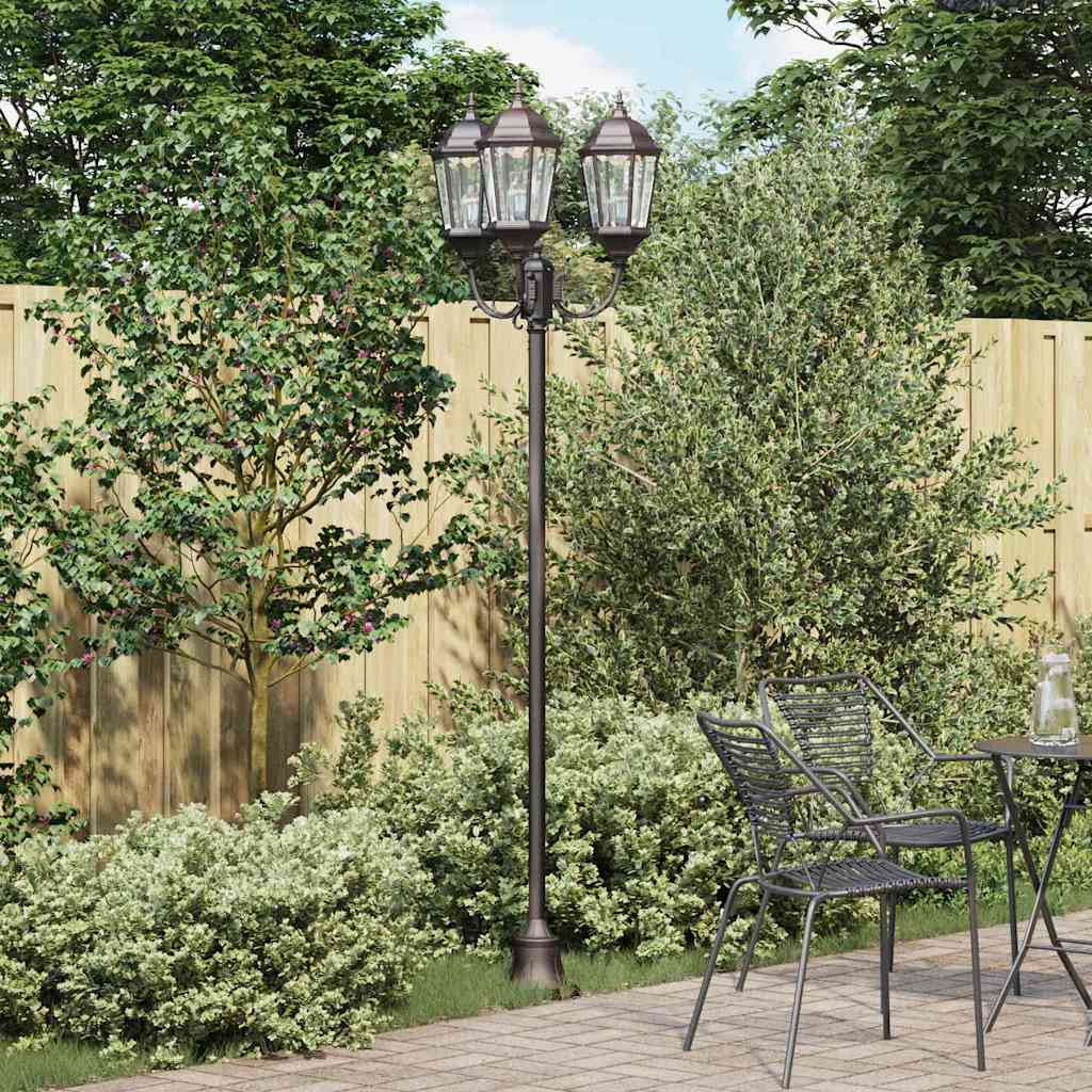 vidaXL Garten-Licht Bronze 57 x 49 x 241 cm Aluminium und Glas