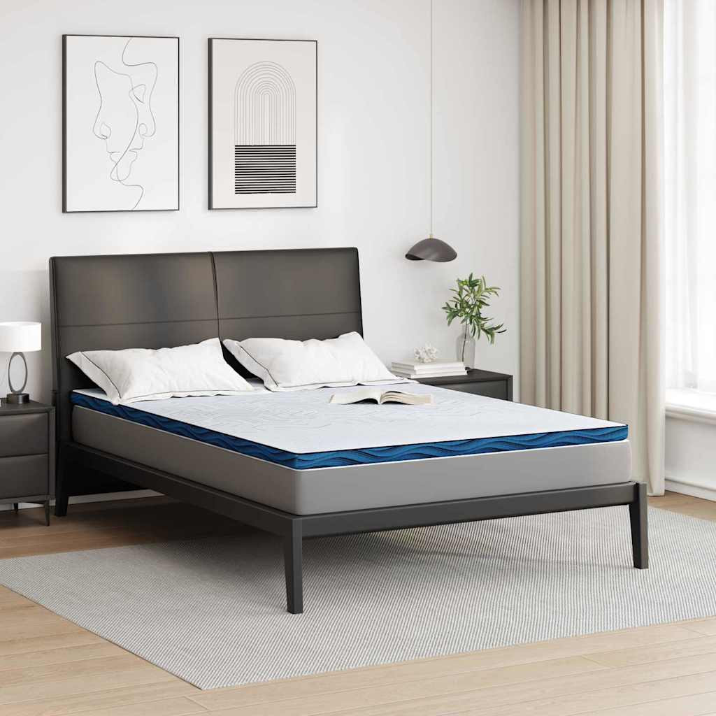 vidaXL Matratzenauflage Weiß 140 x 190 cm Jacquard-Stoff