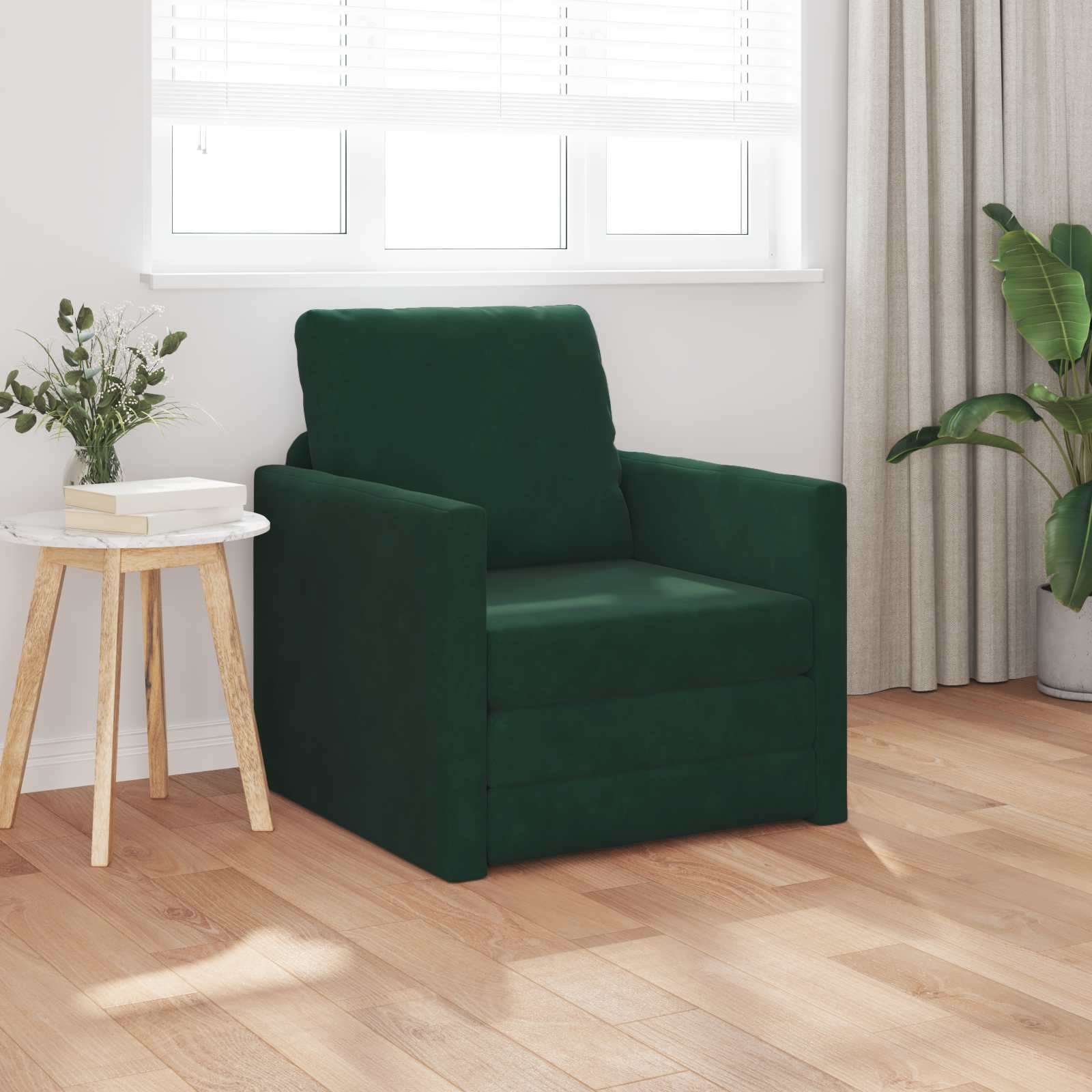 vidaXL Schlafsofa Dunkelgrün 74 x 77 x 81 cm Samt