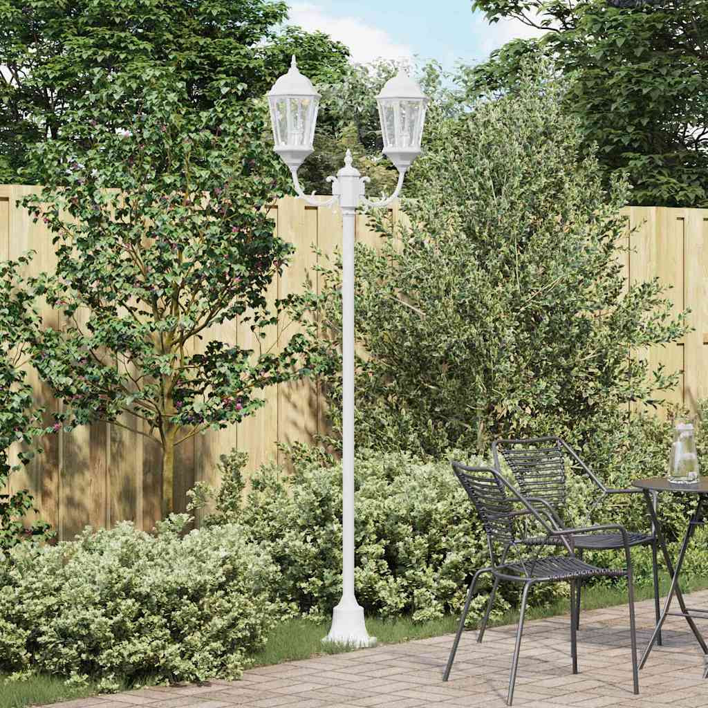 vidaXL Garten-Licht Weiß 68 x 20 x 235 cm Aluminium und Glas