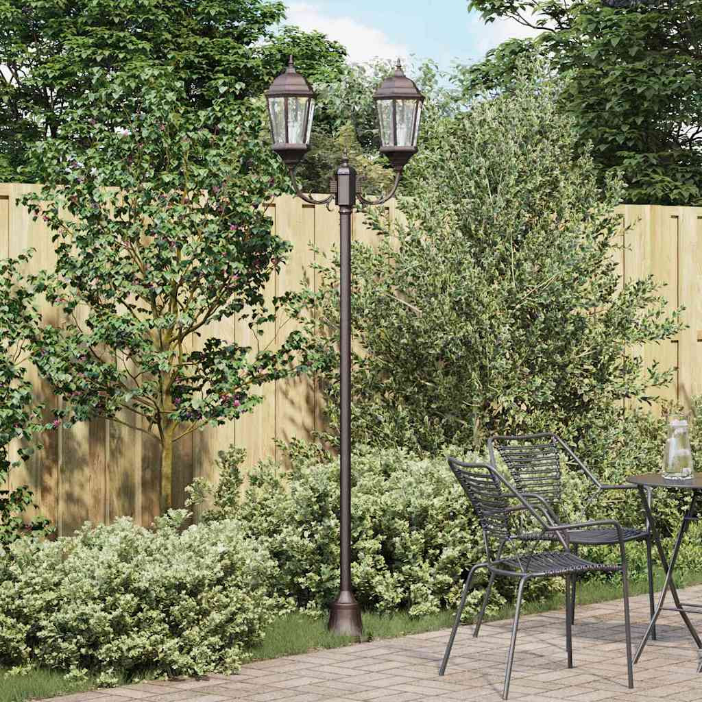 vidaXL Garten-Licht Bronze 68 x 20 x 235 cm Aluminium und Glas