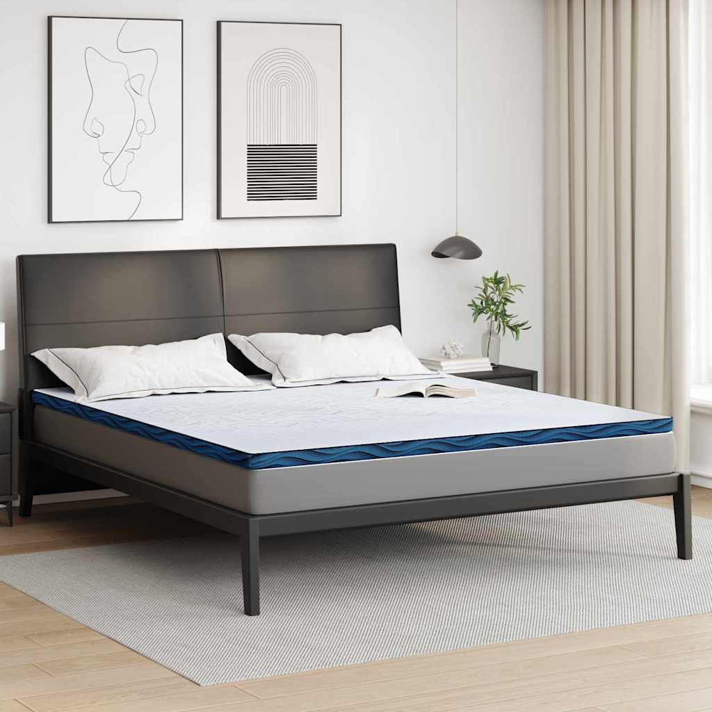 vidaXL Matratzenauflage Weiß 200 x 200 cm Jacquard-Stoff