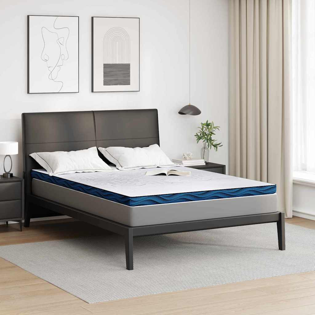 vidaXL Matratzenauflage Weiß 140 x 190 cm Jacquard-Stoff