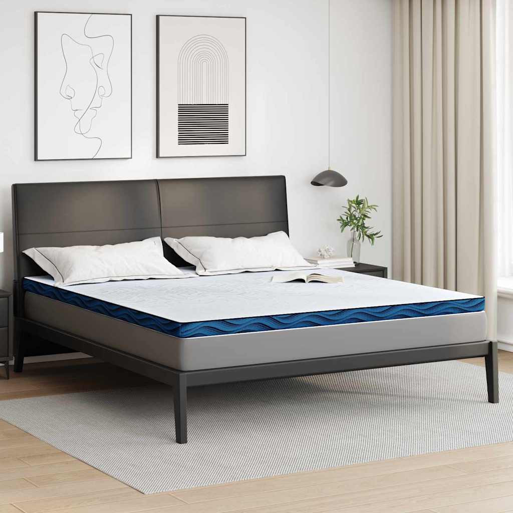 vidaXL Matratzenauflage Weiß 200 x 200 cm Jacquard-Stoff