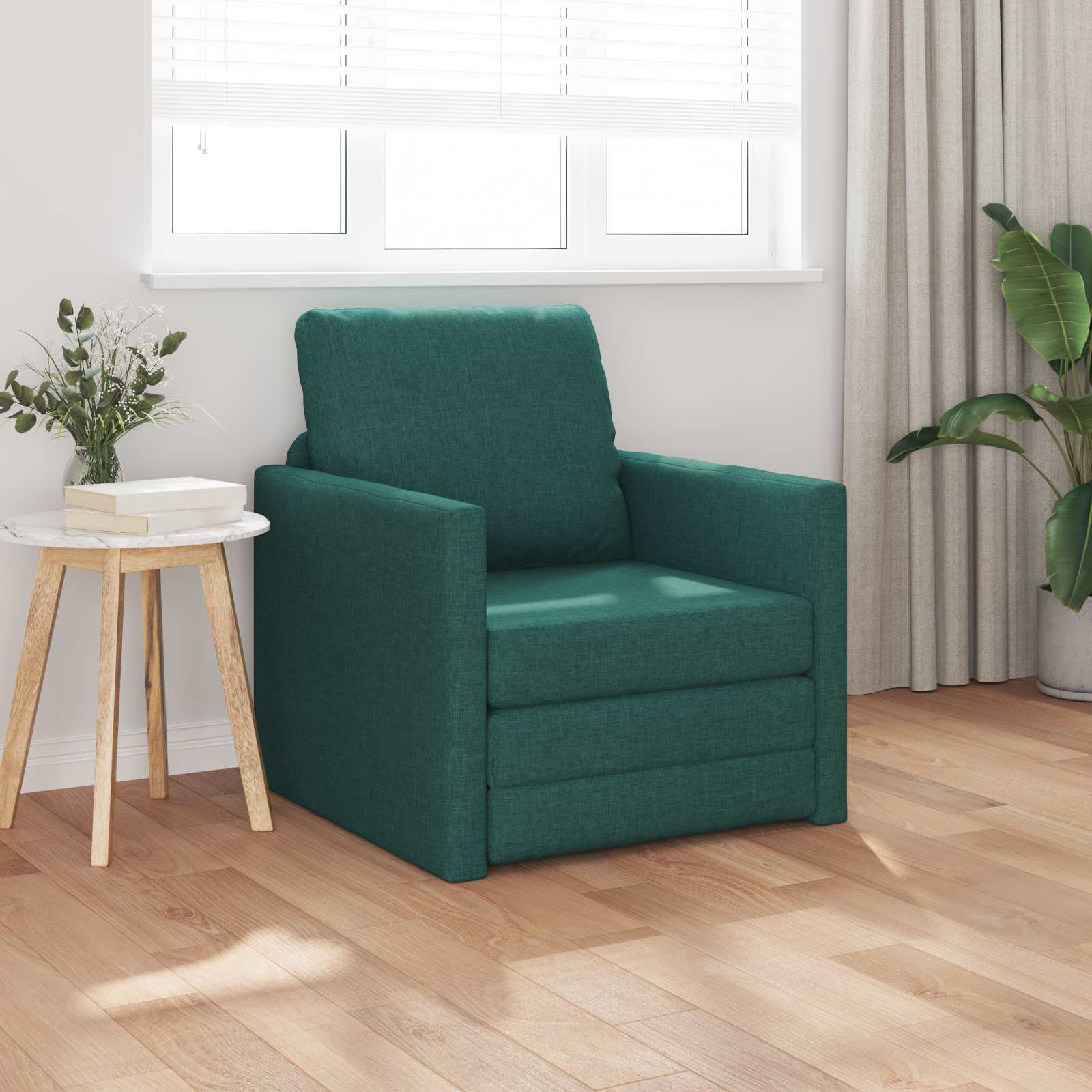 vidaXL Schlafsofa Dunkelgrün 74 x 77 x 81 cm Stoff