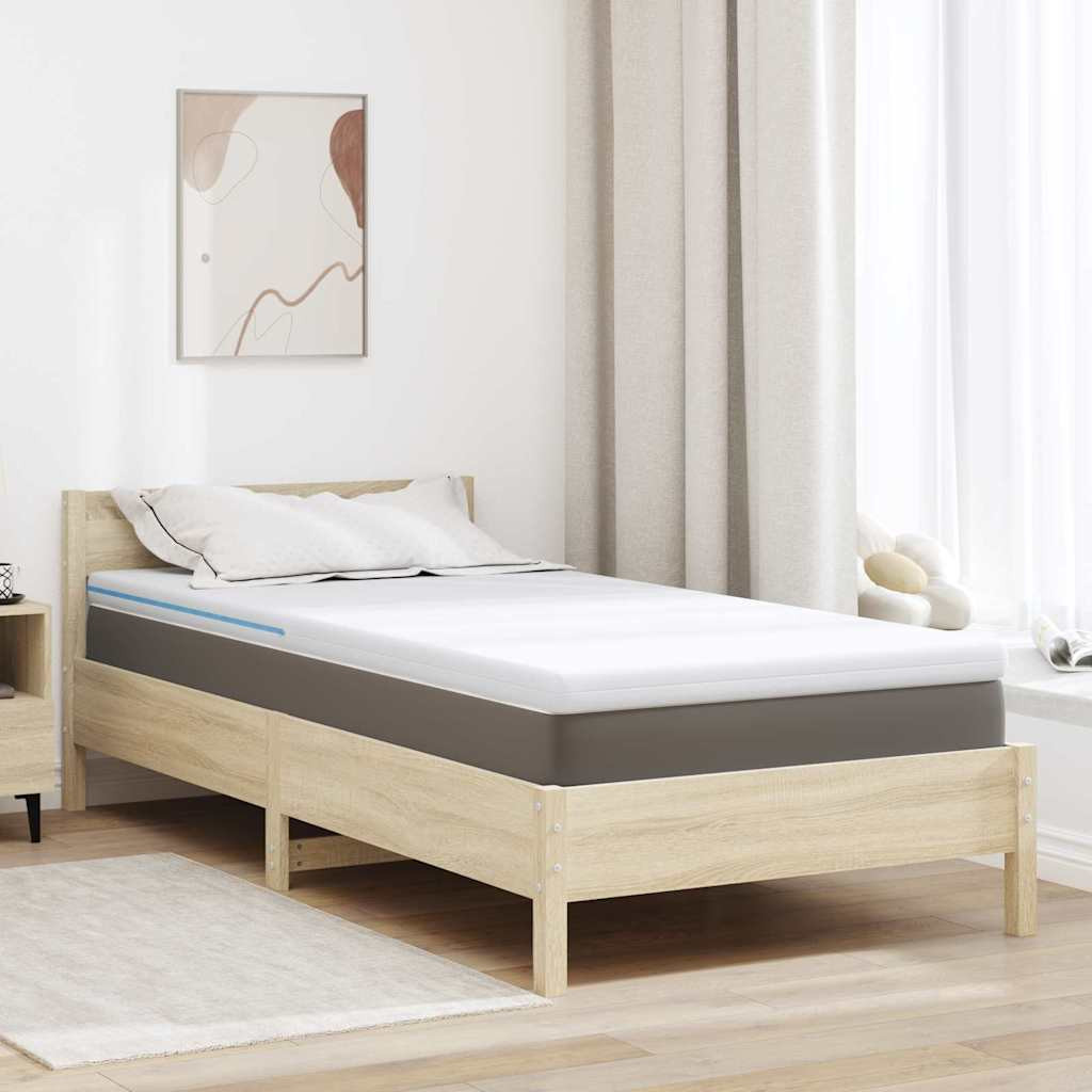 vidaXL Matratzenauflage Weiß 120 x 200 cm Jacquard-Stoff