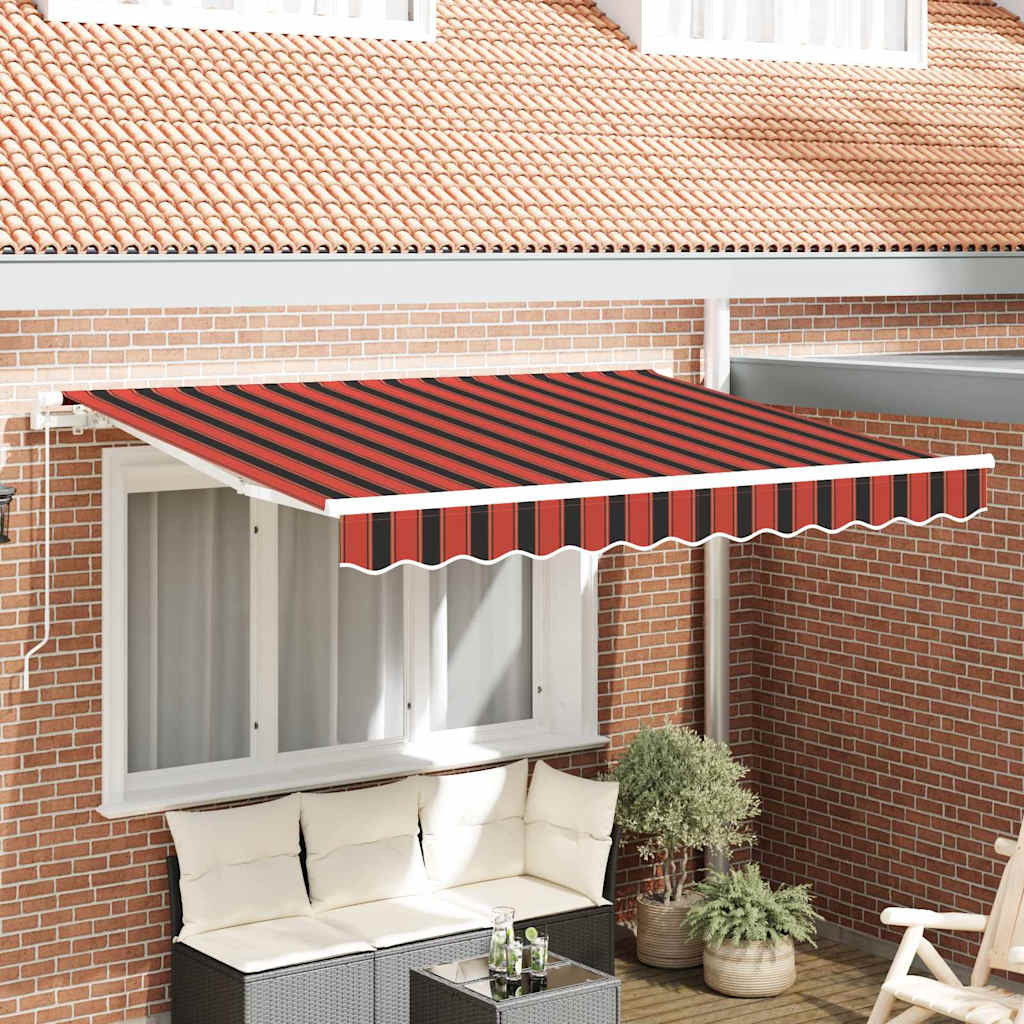 vidaXL Markisenersatzstoff Orange und Braun 235 x 195 cm Polyester