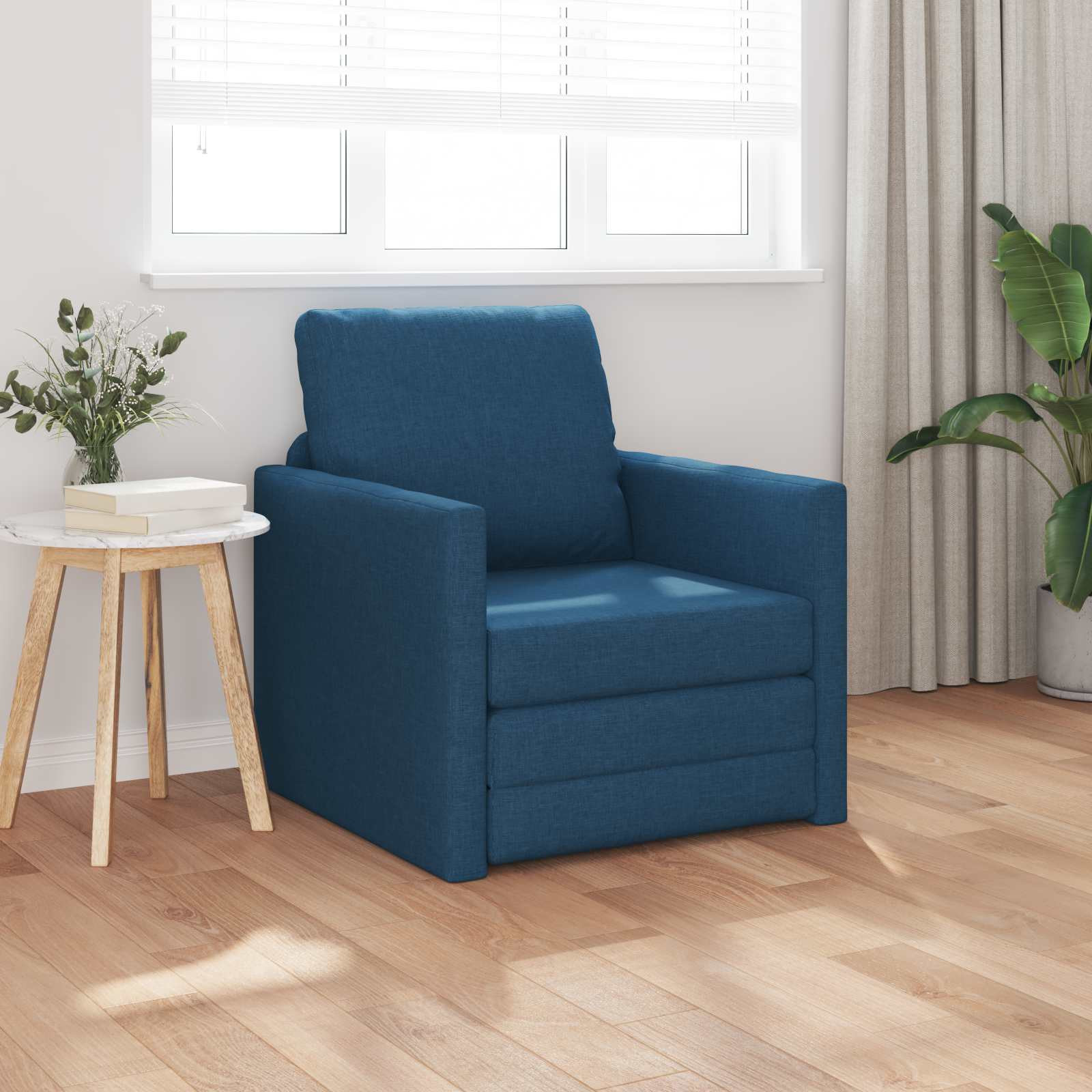 vidaXL Schlafsofa Blau 74 x 77 x 81 cm Stoff