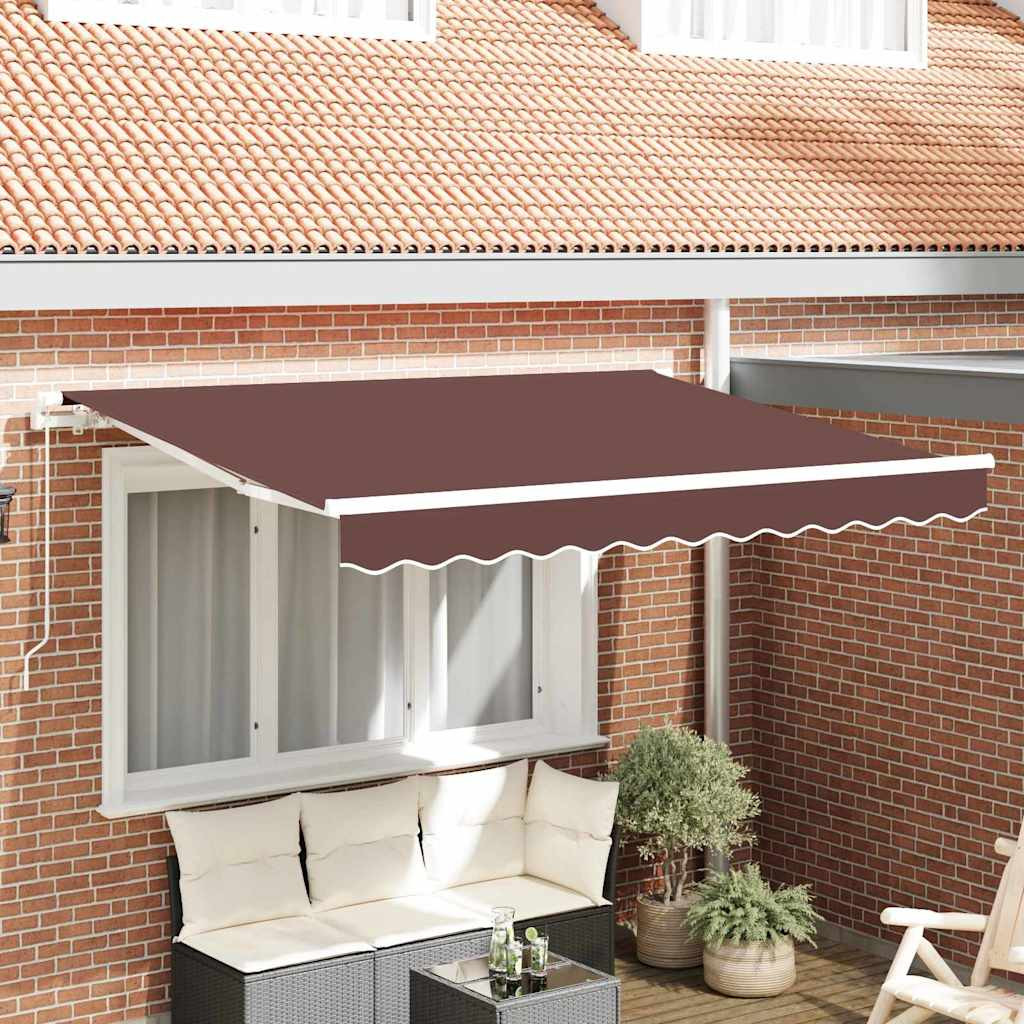 vidaXL Markisenersatzstoff Braun 235 x 195 cm Polyester