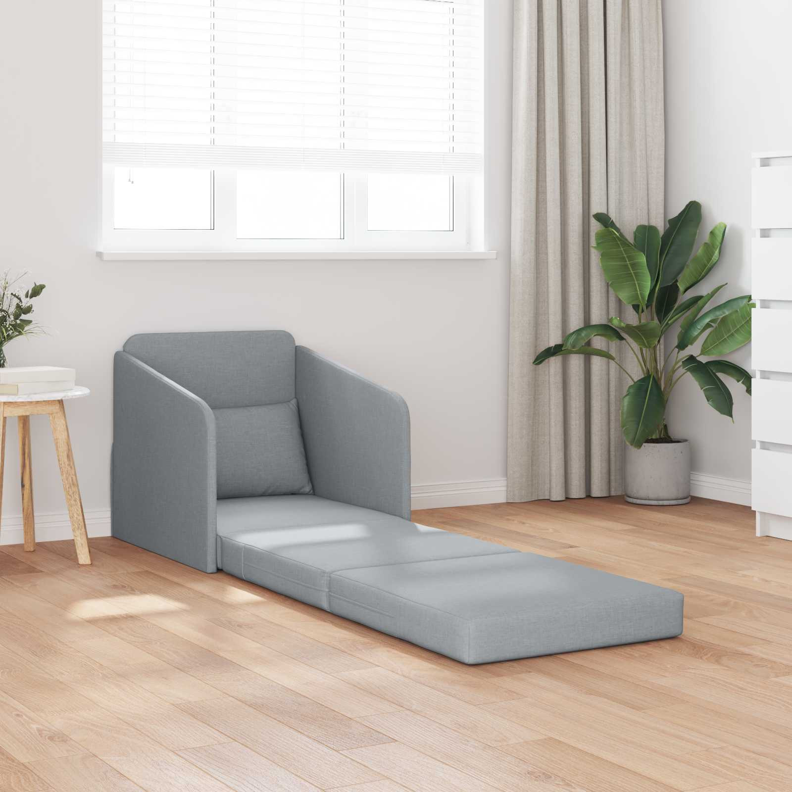 vidaXL Schlafsofa Hellgrau 65 x 80 x 83 cm Stoff