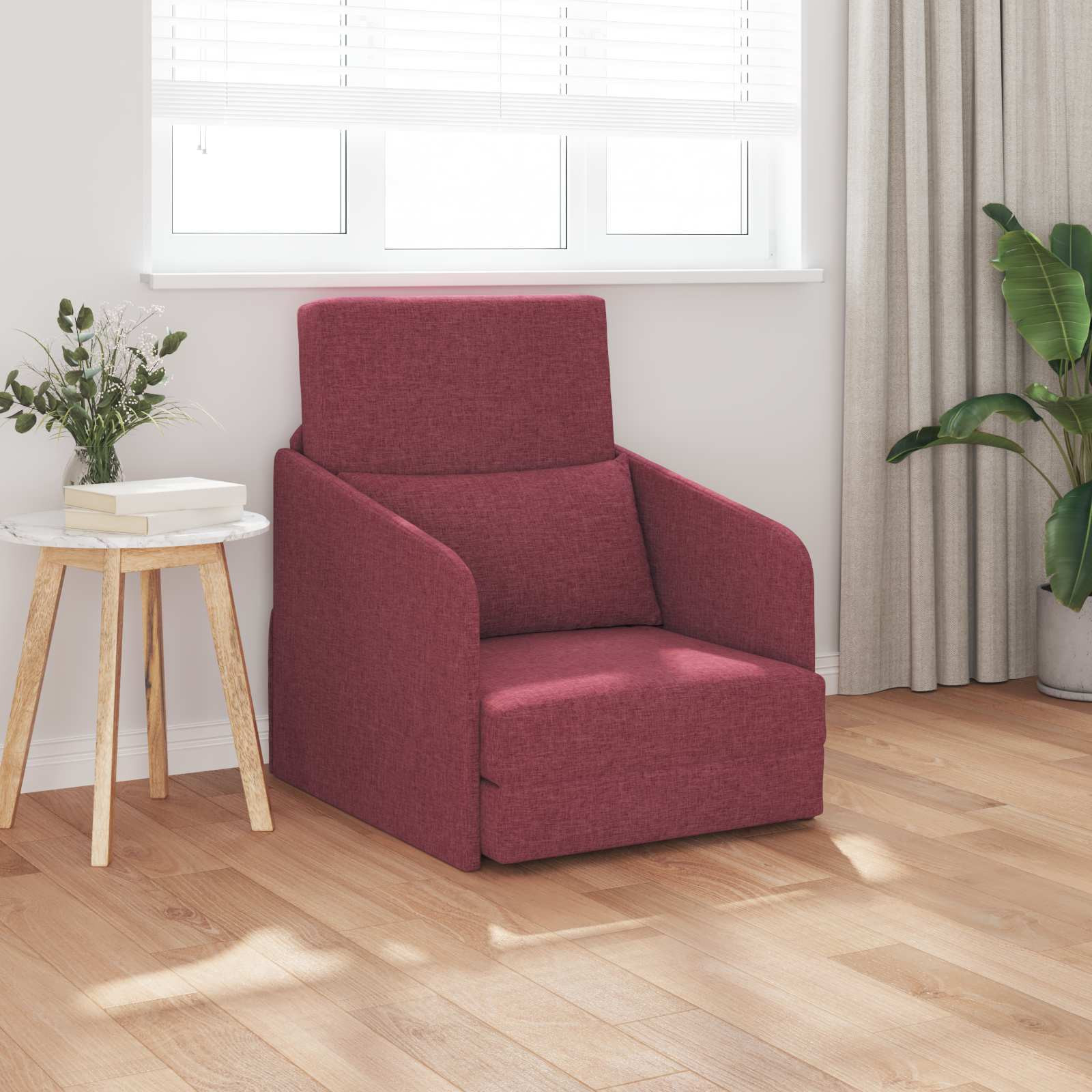 vidaXL Schlafsofa Weinrot 65 x 80 x 83 cm Stoff