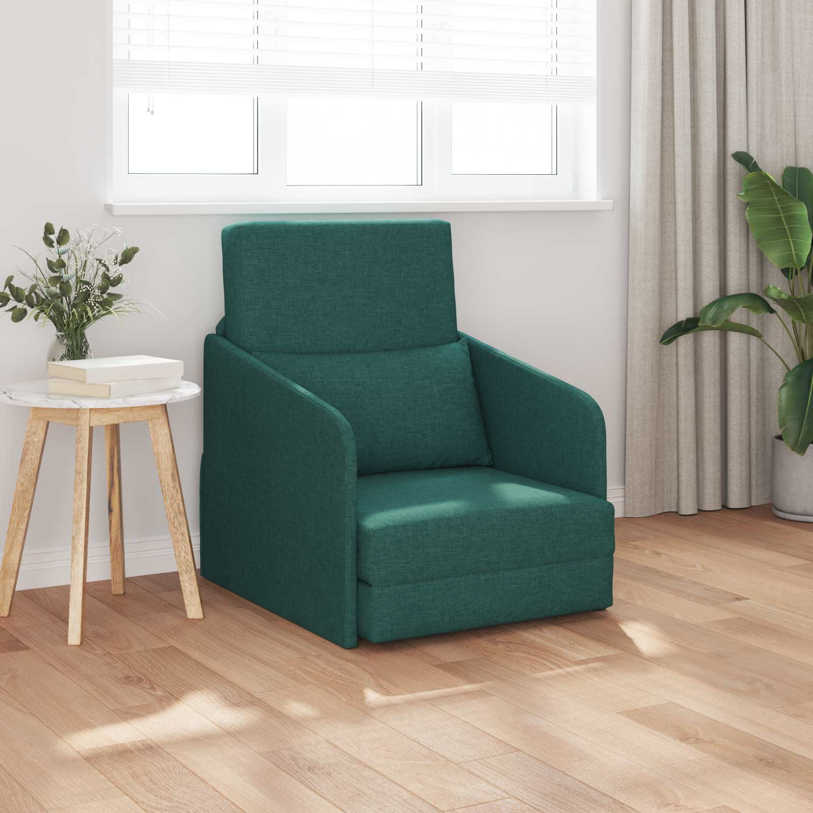 vidaXL Schlafsofa Dunkelgrün 65 x 80 x 83 cm Stoff