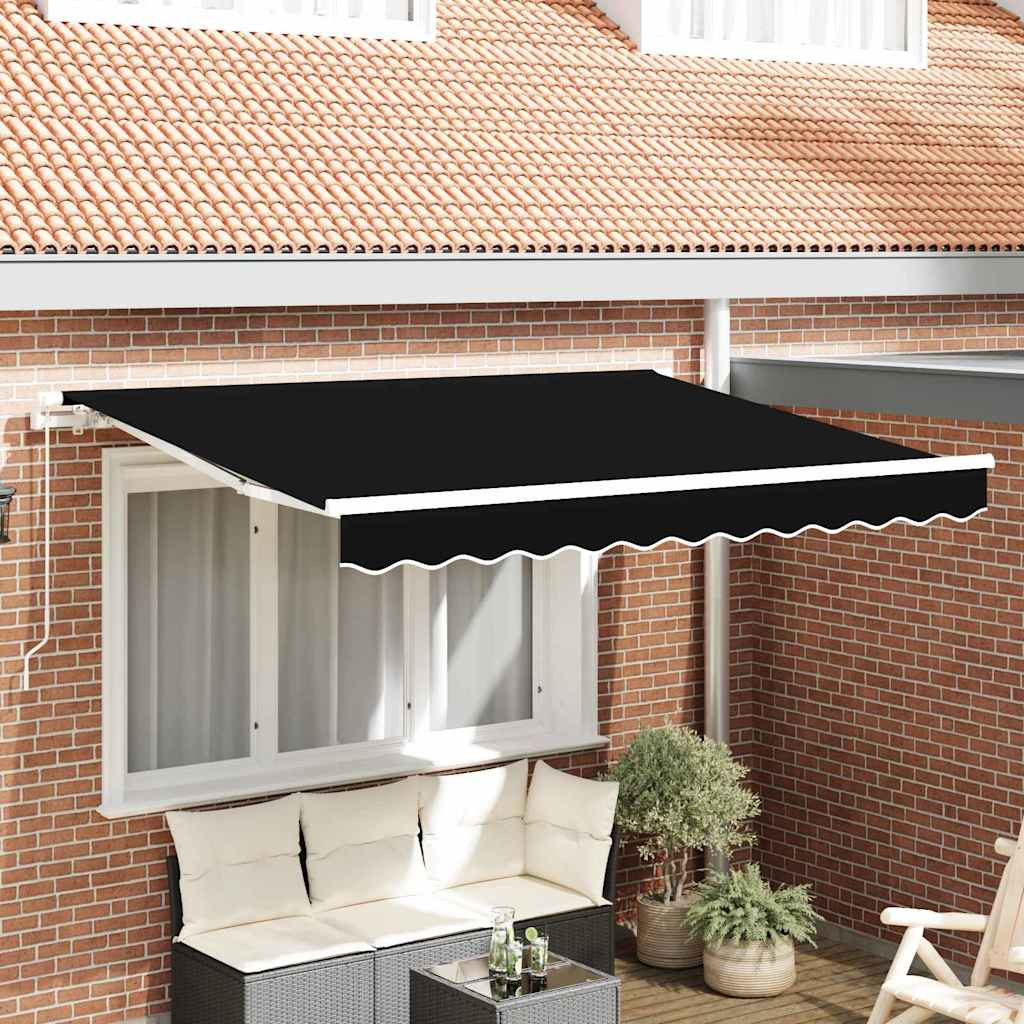 vidaXL Markisenersatzstoff Schwarz 280 x 245 cm Polyester