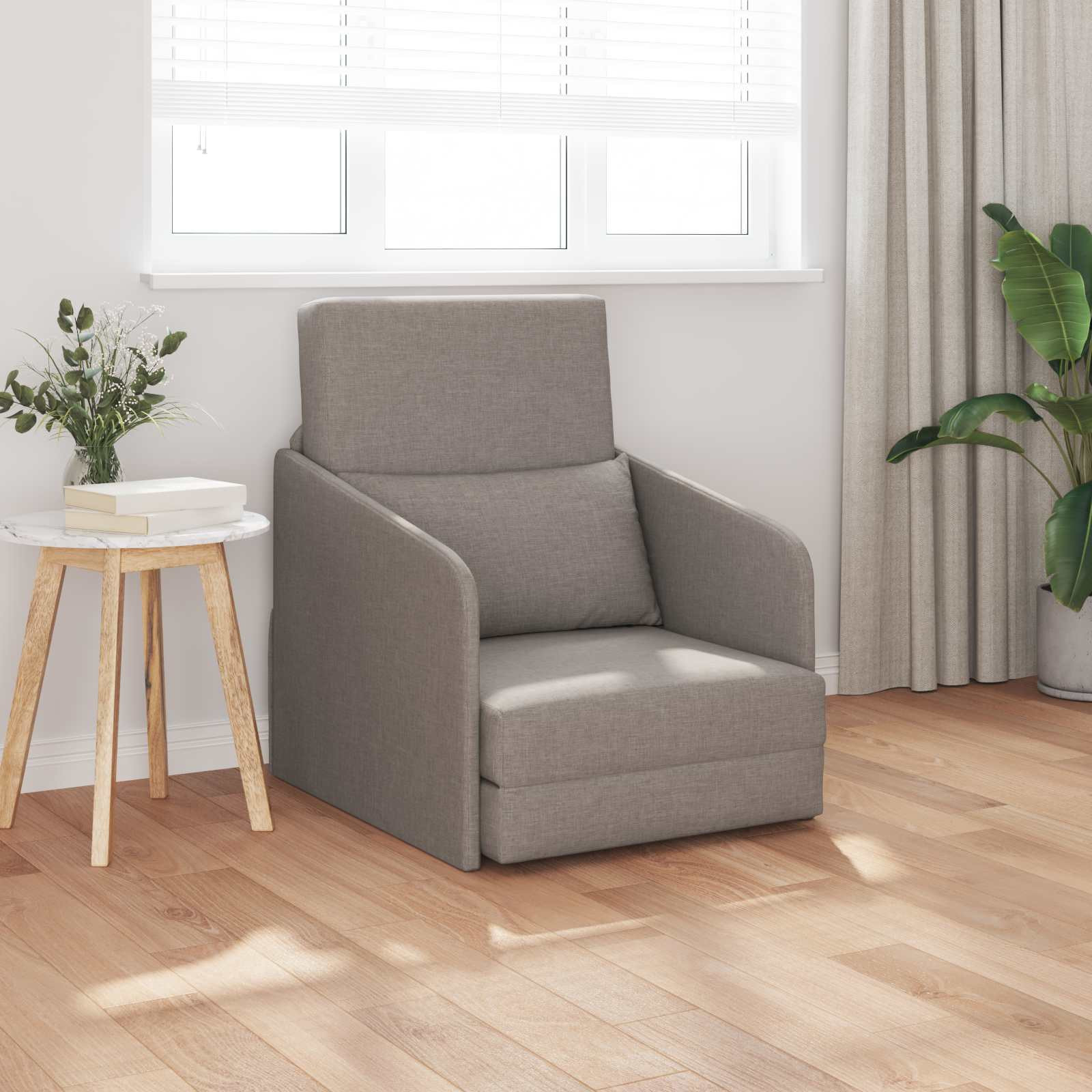 vidaXL Schlafsofa Taupe 65 x 80 x 83 cm Stoff
