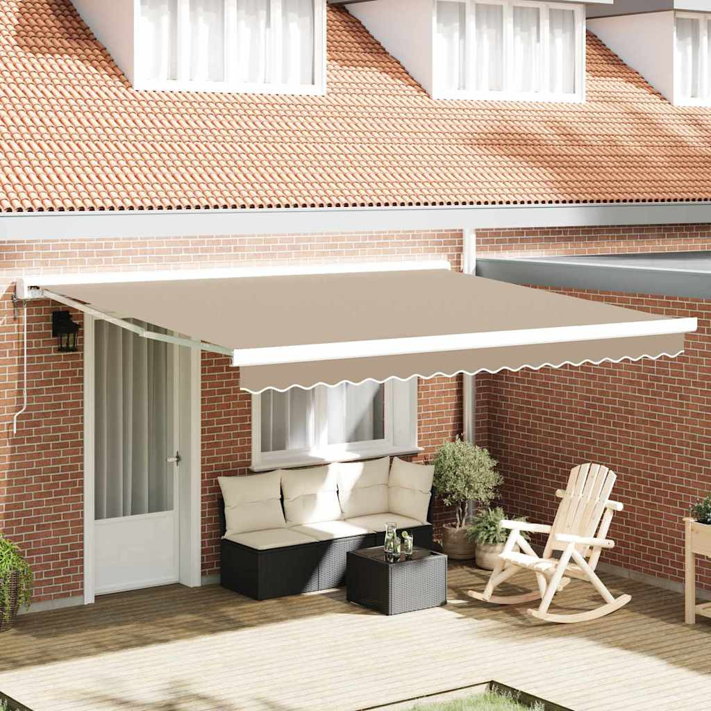 vidaXL Markisenersatzstoff Beige 380 x 295 cm Polyester