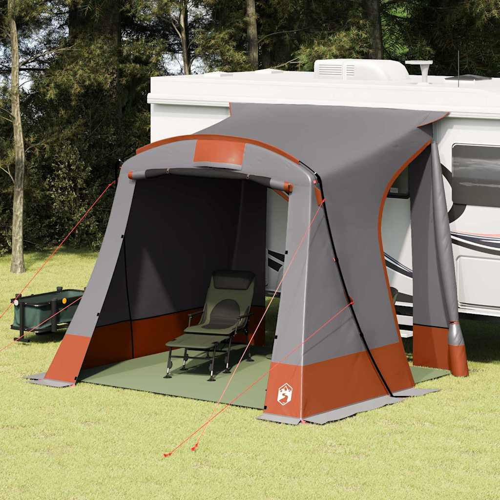 vidaXL Heckklappenzelt Personen 285 x 255 x 245 cm Grau und Orange