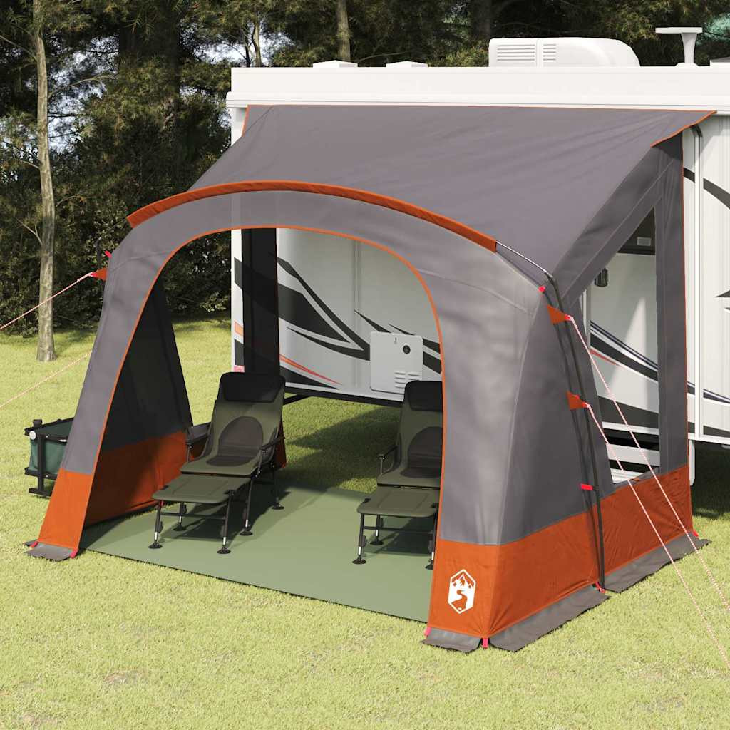 vidaXL Caravan Zelt für 3 Personen 3 Personen Grau und Orange