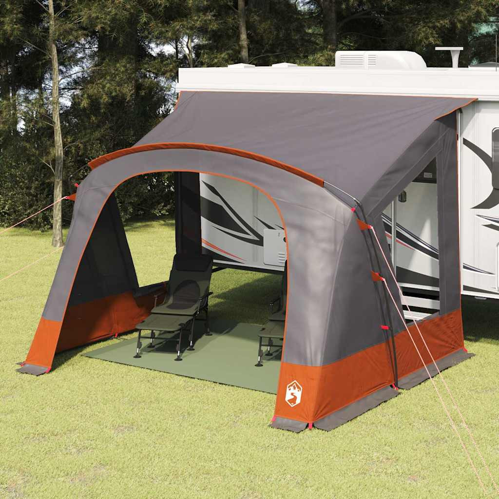 vidaXL Caravan-Zelt für 5 Personen 5 Personen Grau und Orange