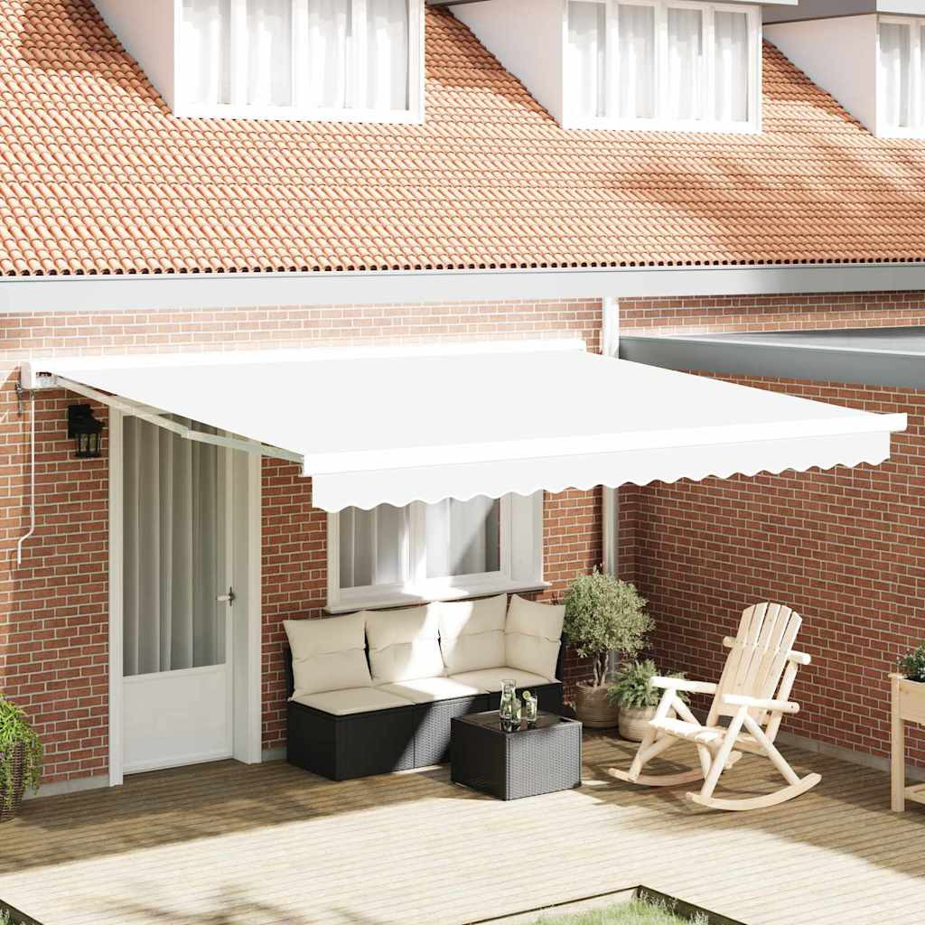 vidaXL Markisenersatzstoff Weiß 380 x 295 cm Polyester