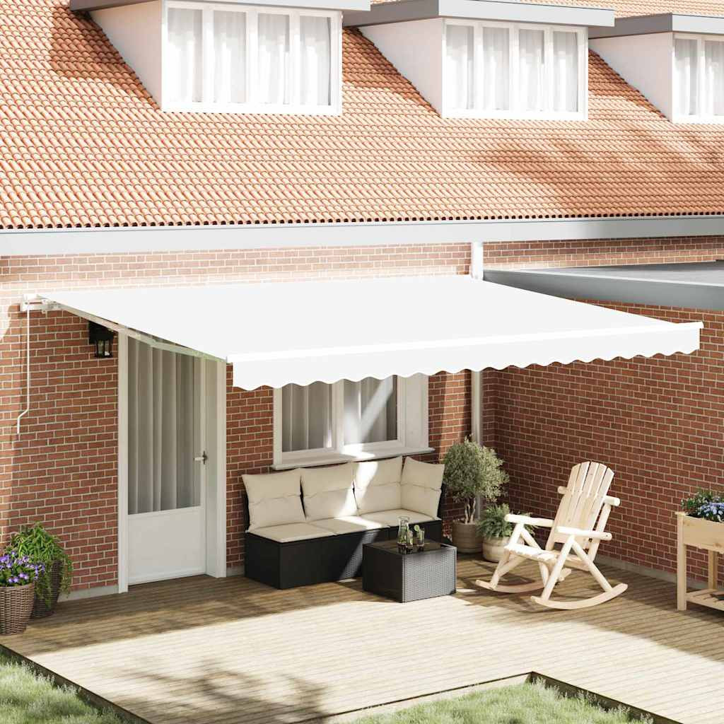 vidaXL Markisenersatzstoff Weiß 430 x 295 cm Polyester