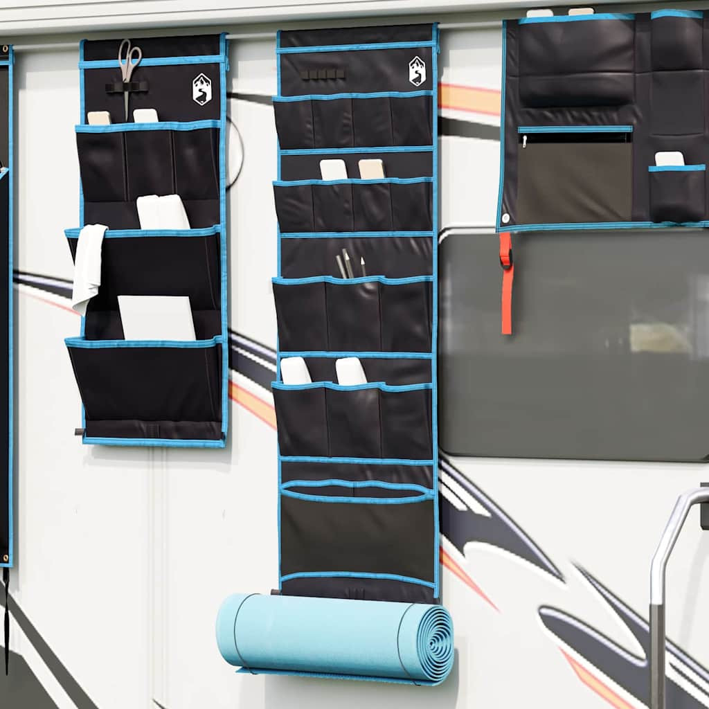 vidaXL Aufbewahrungstasche Schwarz und Blau 125 x 48 cm Oxford