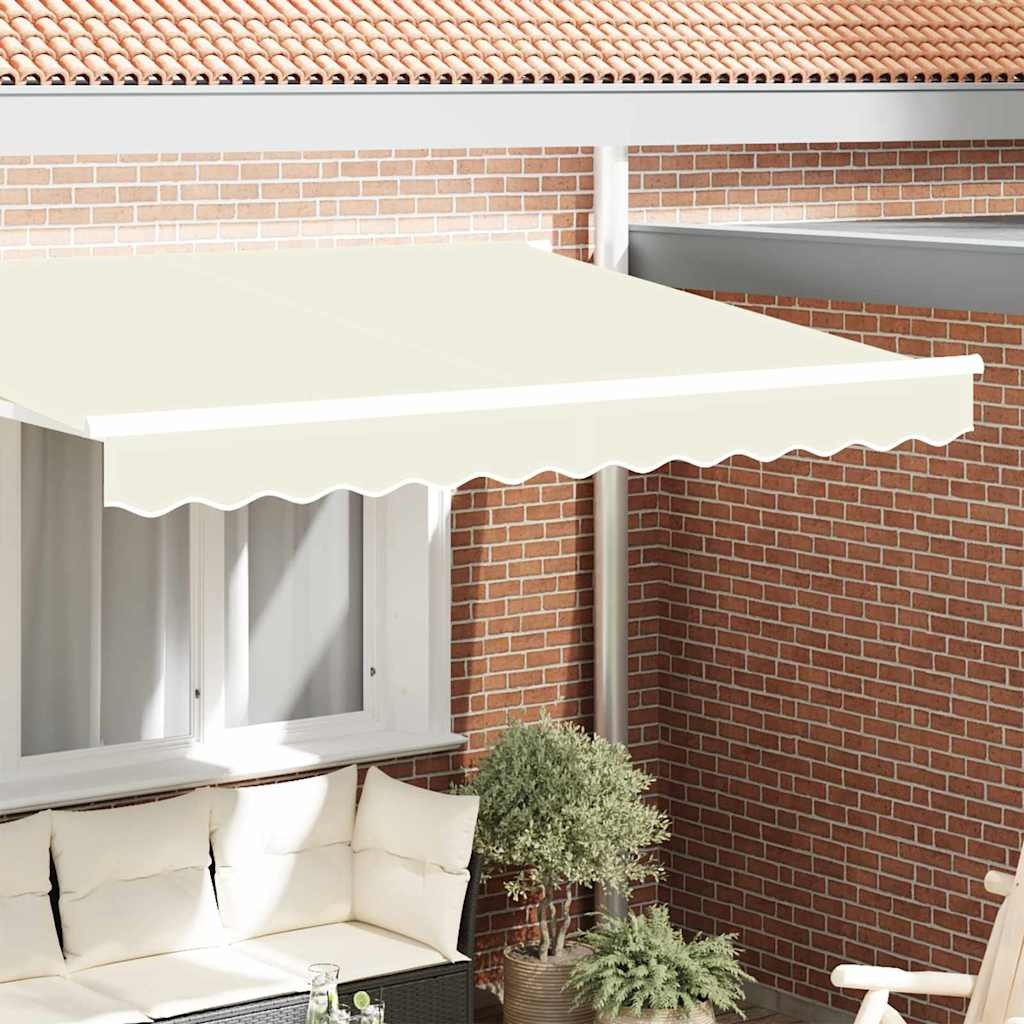 vidaXL Markisenschürzen-Ersatz Creme Streifen 230 x 20 cm Polyester