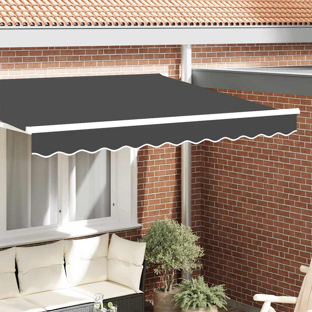 vidaXL Markisenschürzen-Ersatz Anthrazitgestreift 230 x 20 cm