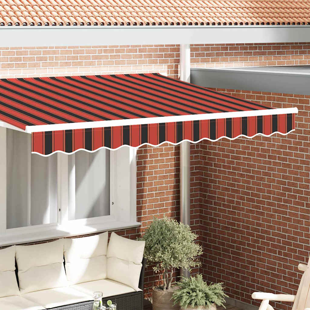 vidaXL Markisenschürzen-Ersatz Orange und Schwarz 230 x 20 cm