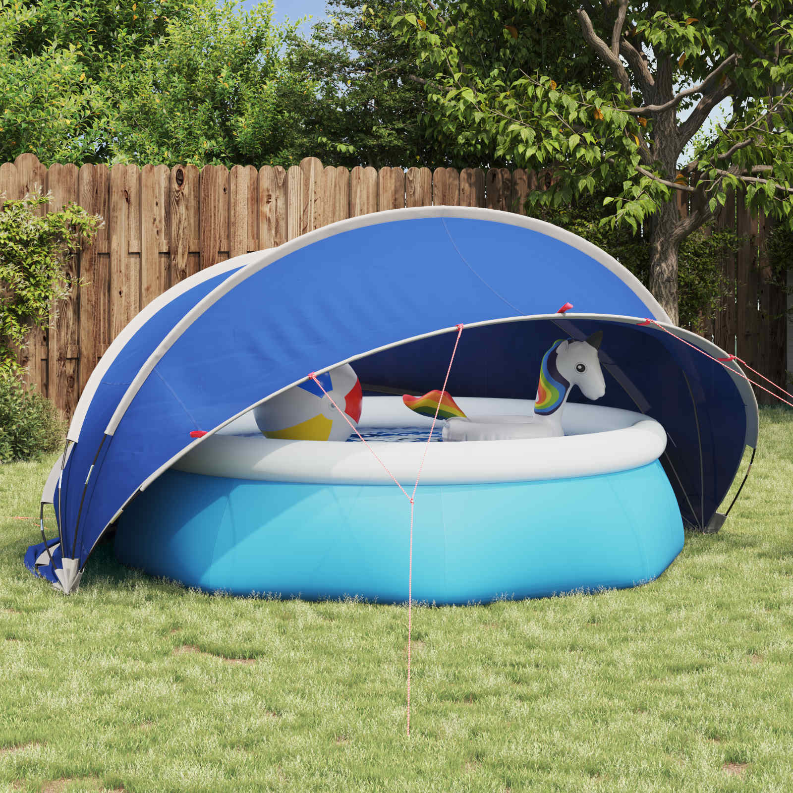 vidaXL Pool-Dome 336 x 322 x 160 cm 185T Polyester mit PU-Beschichtung