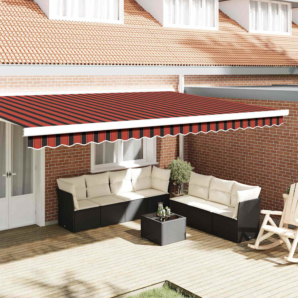 vidaXL Markisenschürzen-Ersatz Orange und Schwarz 480 x 20 cm