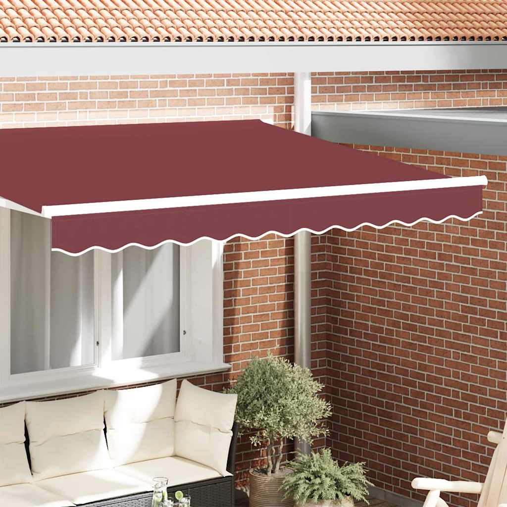 vidaXL Markisenschürzen-Ersatz Burgunderstreifen 230 x 20 cm Polyester