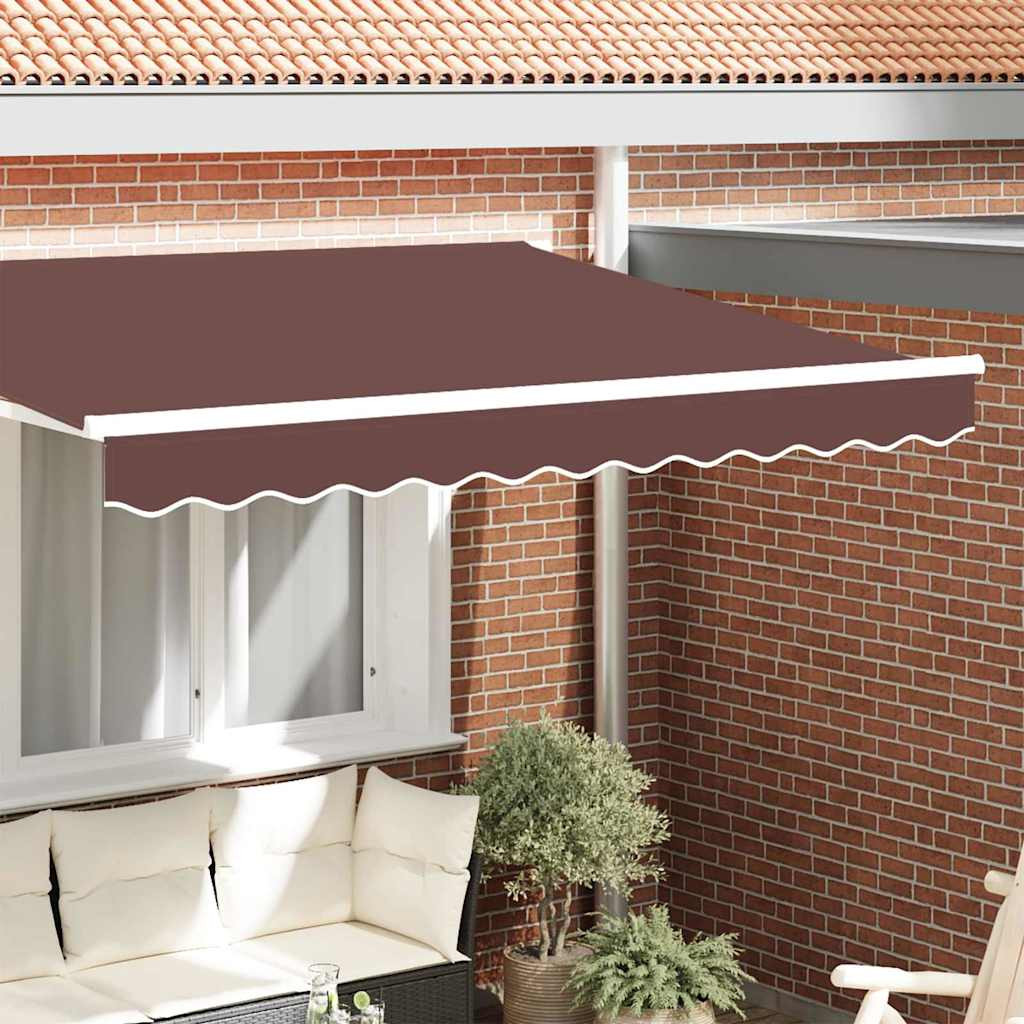 vidaXL Markisenschürzen-Ersatz Braun gestreift 230 x 20 cm Polyester