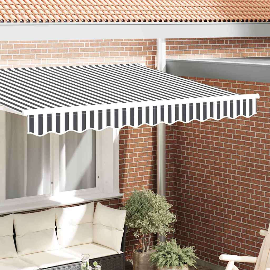 vidaXL Markisenschürzen-Ersatz Anthrazit und Weiß 230 x 20 cm