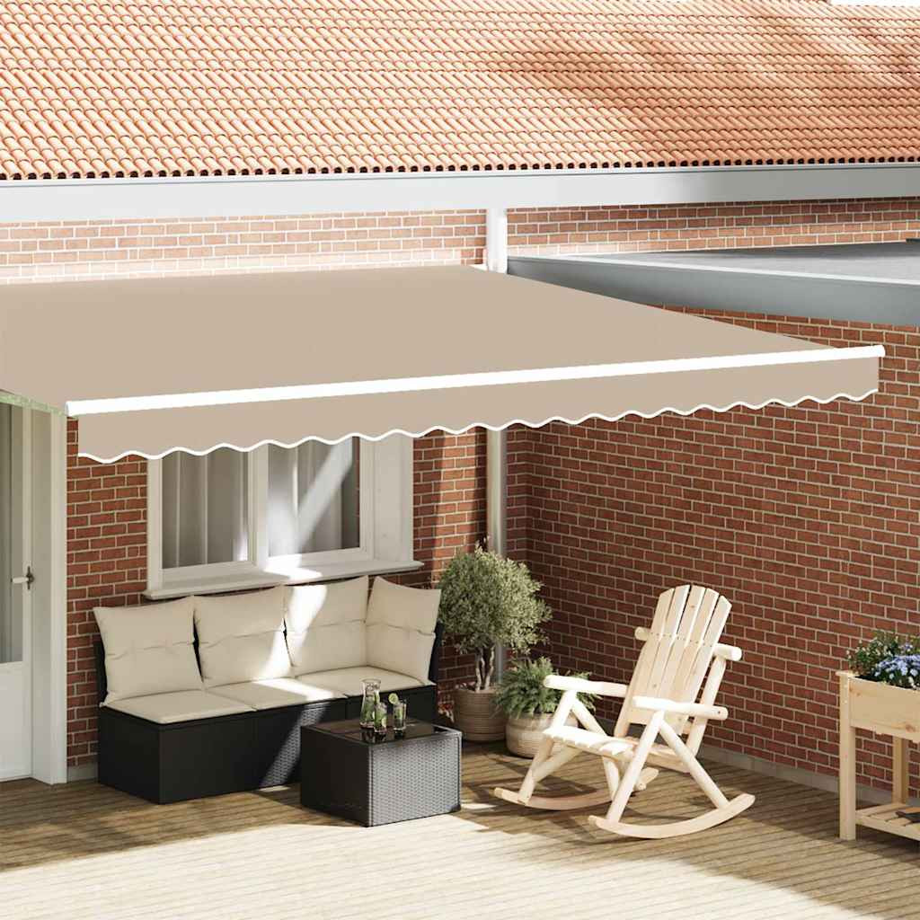 vidaXL Markisenschürzen-Ersatz Beige 430 x 20 cm Polyester